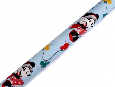 Geschenkpapier Weihnachtsmotive Kinder Disney Micky Maus hellblau 70cmx2m